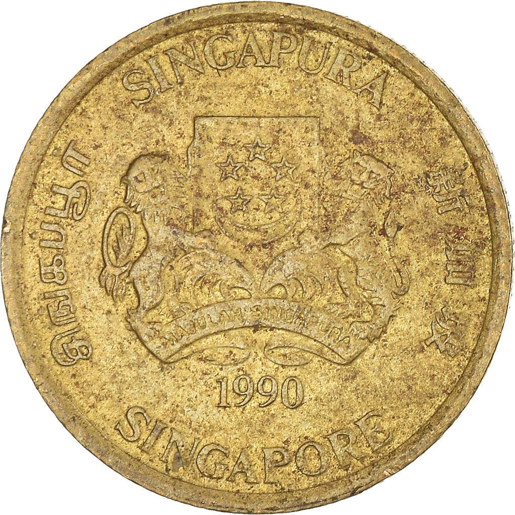 Moneta, Singapore, 5 Cents, 1990