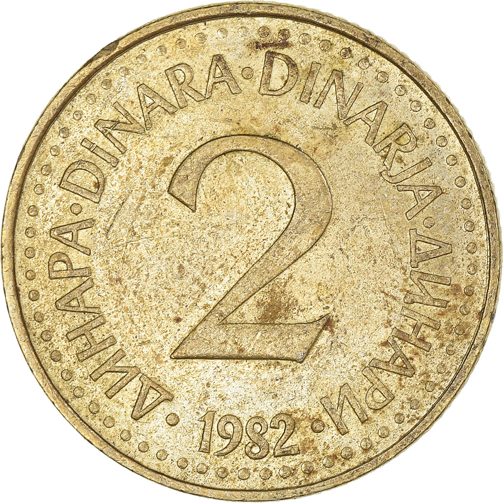 Monnaie, Yougoslavie, 2 Dinara, 1982