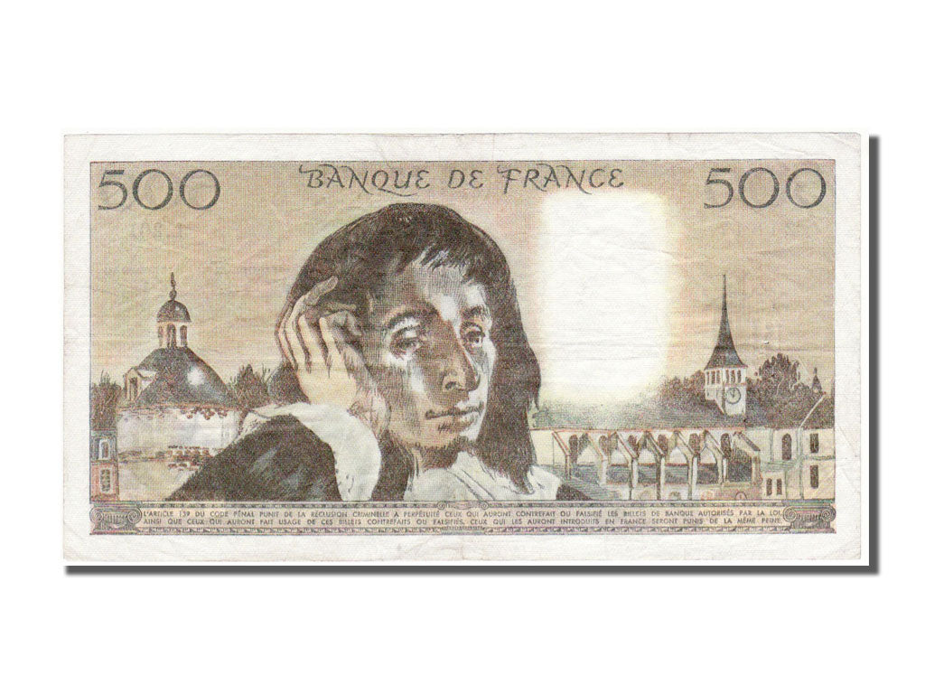 France, 500 Francs, 500 F 1968-1993 ''Pascal'', 1984, KM #156e, 1984-01-05,...