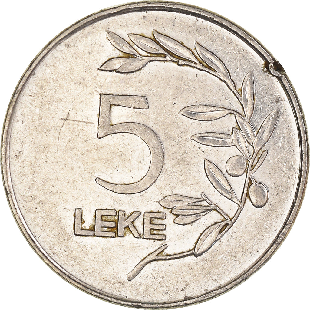Monnaie, Albanie, 5 Lekë, 1995