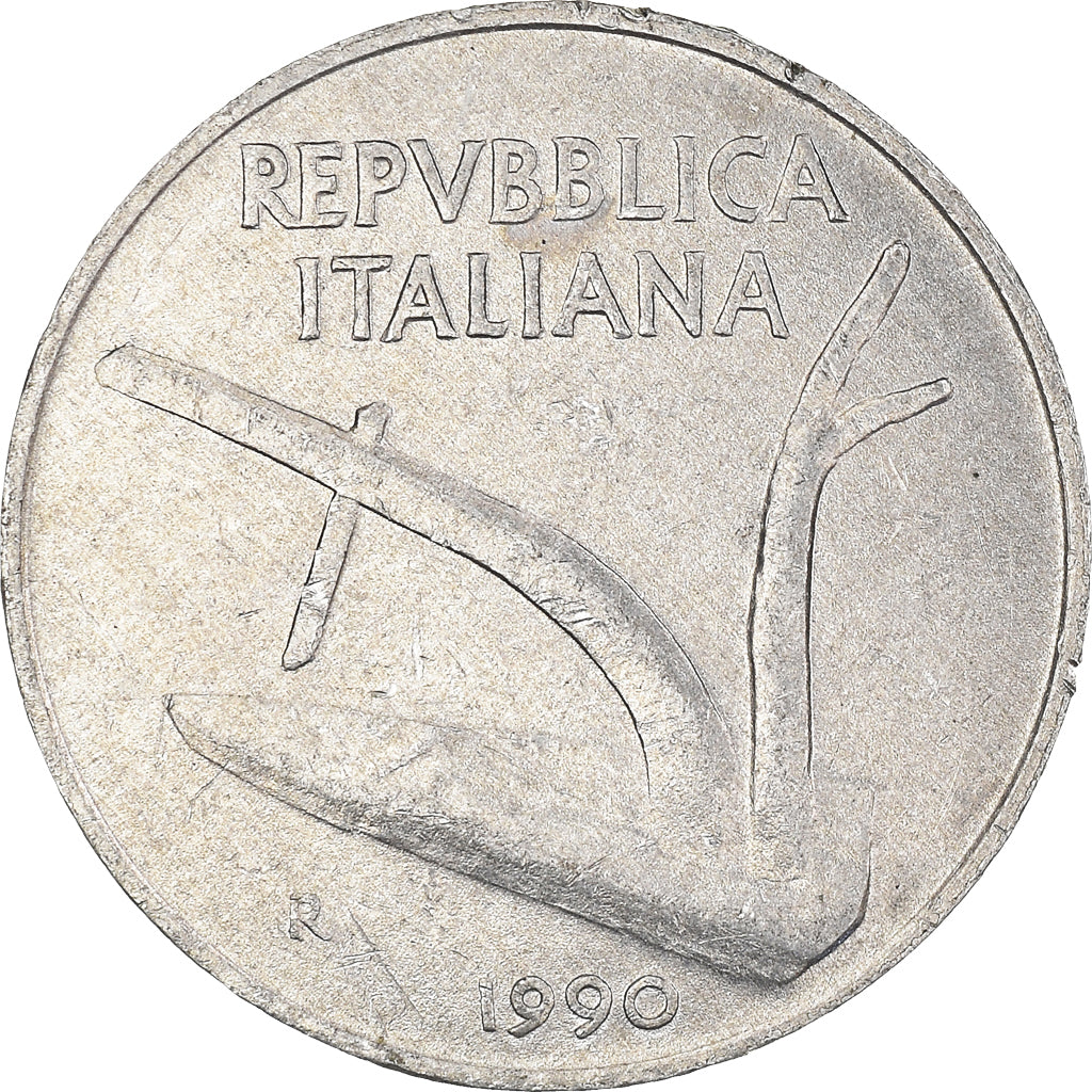 Coin, Italy, 10 Lire, 1990
