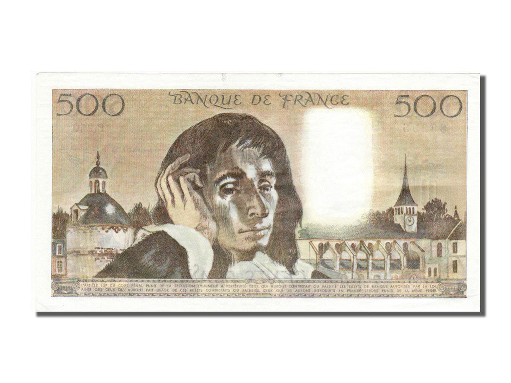 France, 500 Francs, 500 F 1968-1993 ''Pascal'', 1987, KM #156f, 1987-01-08,...
