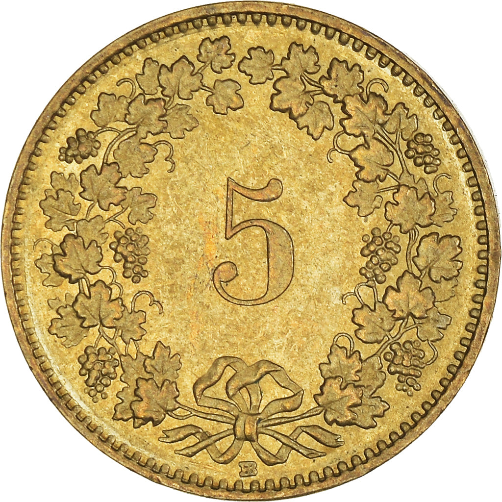 Moeda, Suíça, 5 Rappen, 1996