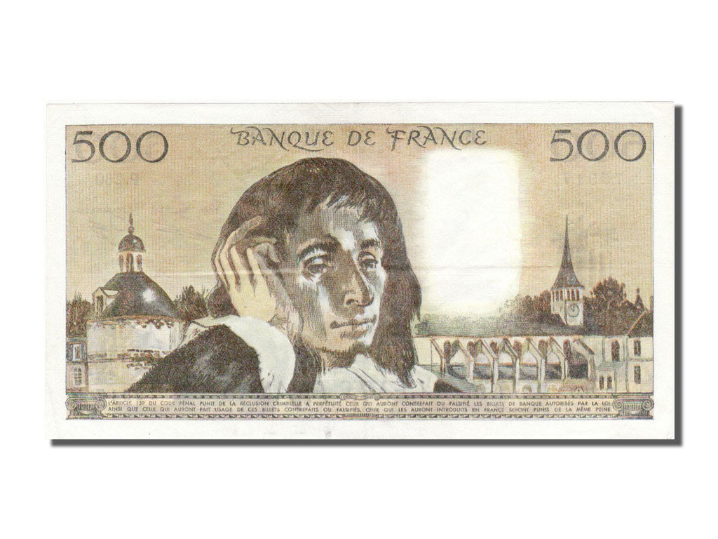 Banknote, France, 500 Francs, 500 F 1968-1993 ''Pascal'', 1987, 1987-01-22
