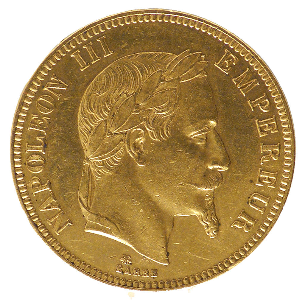 FRANCE, Napoléon III, 100 Francs, 1869, Paris, KM #802.1, AU(55-58), Gold, G...