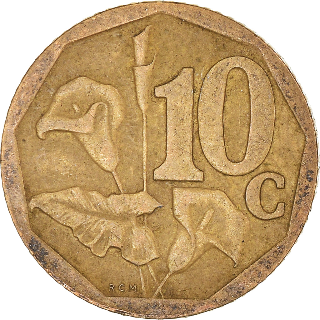 Coin, South Africa, 10 Cents, 2006