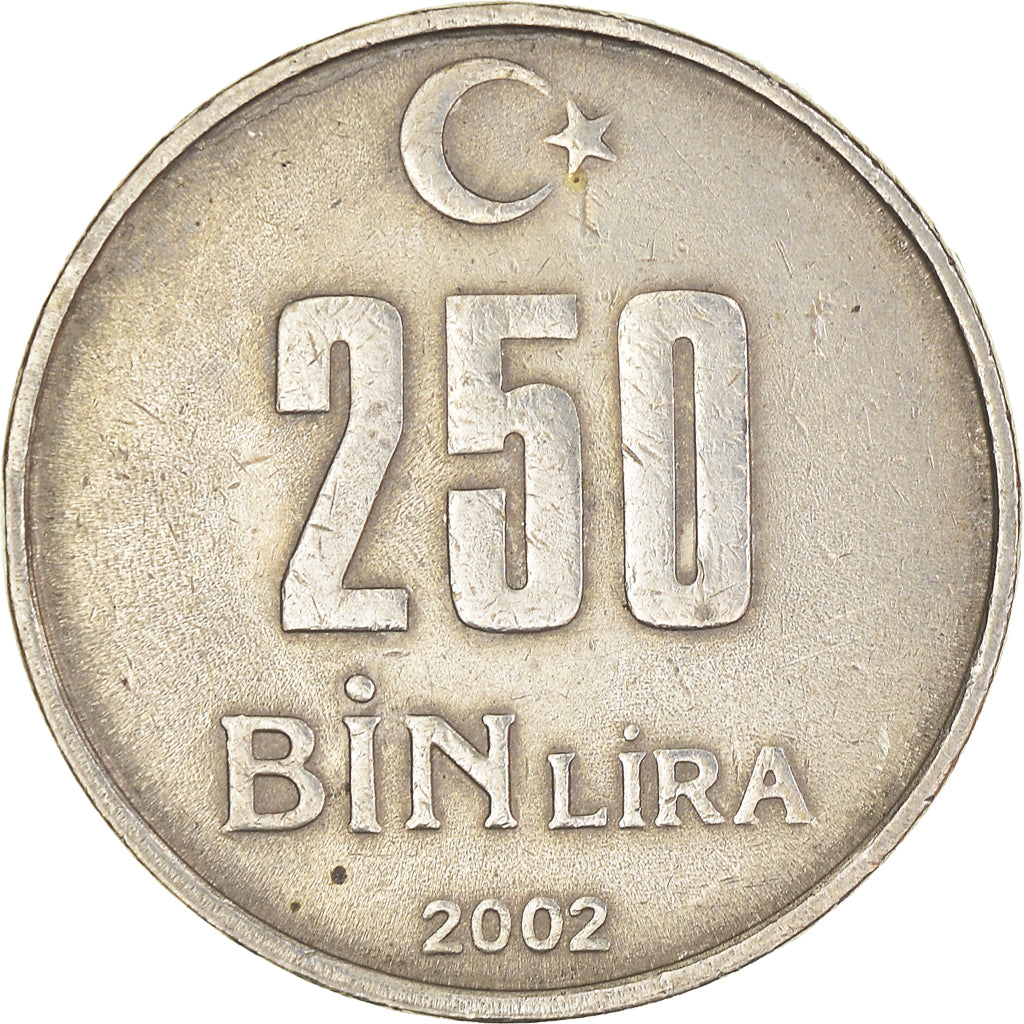Monnaie, Turquie, 250000 Lira, 2002