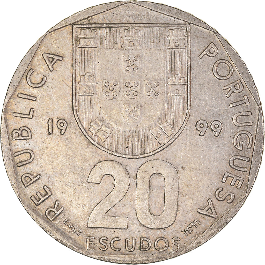 Coin, Portugal, 20 Escudos, 1999