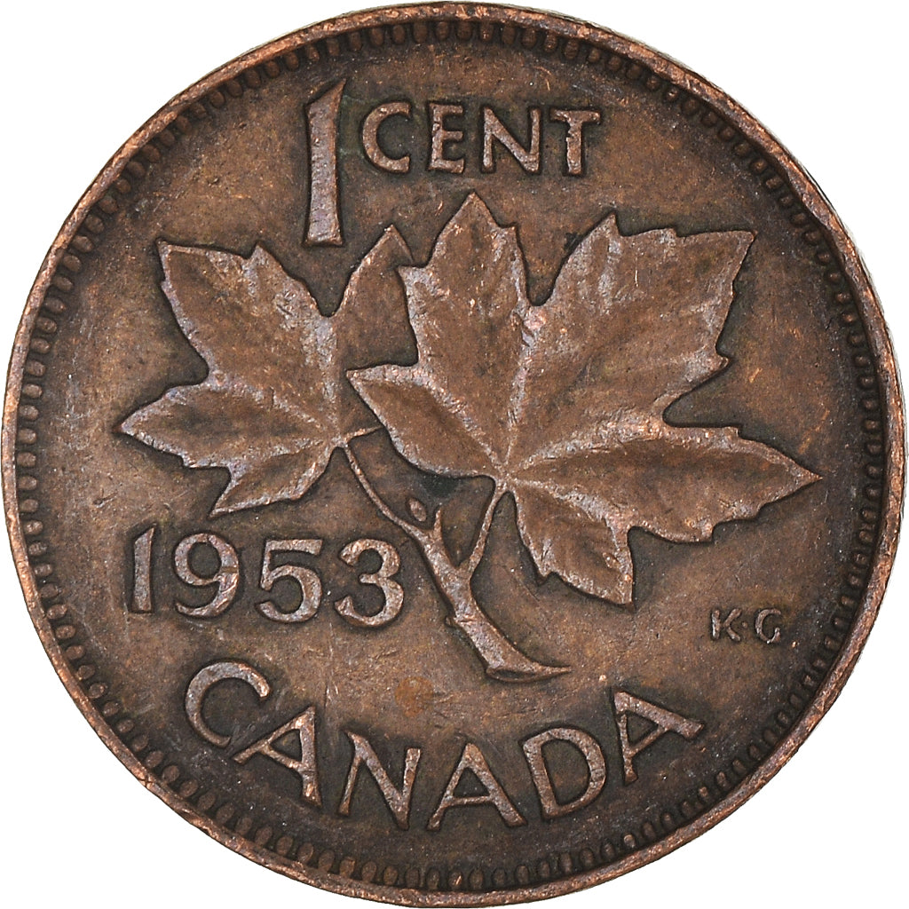 Monnaie, Canada, Cent, 1953