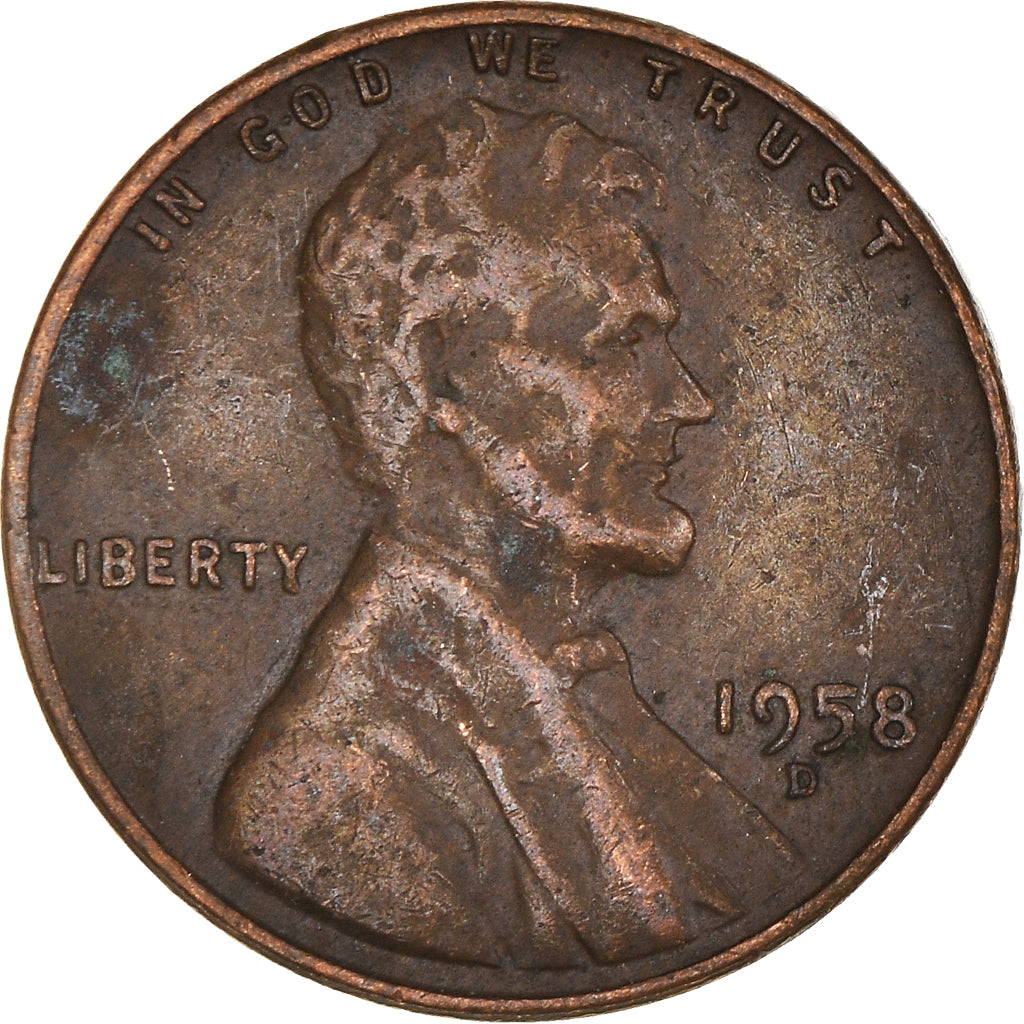 Monnaie, États-Unis, Cent, 1958