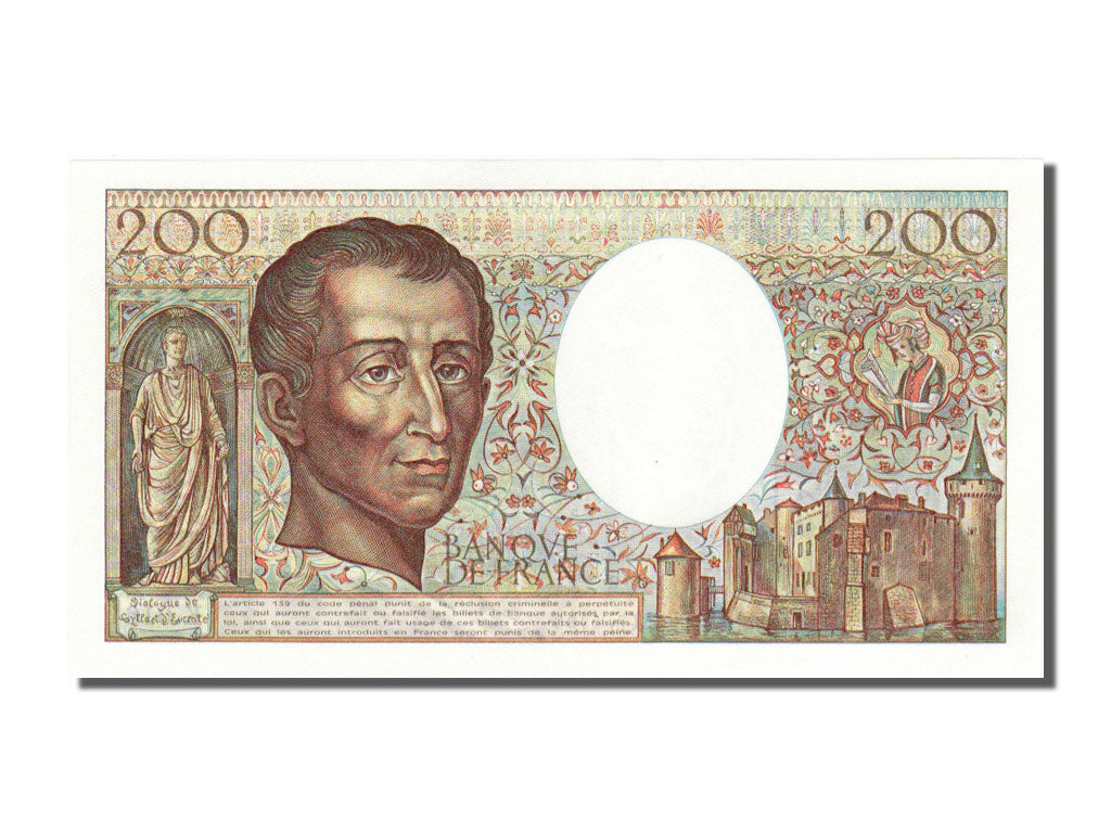 Banknote, France, 200 Francs, 200 F 1981-1994 ''Montesquieu'', 1983, UNC(65-70)