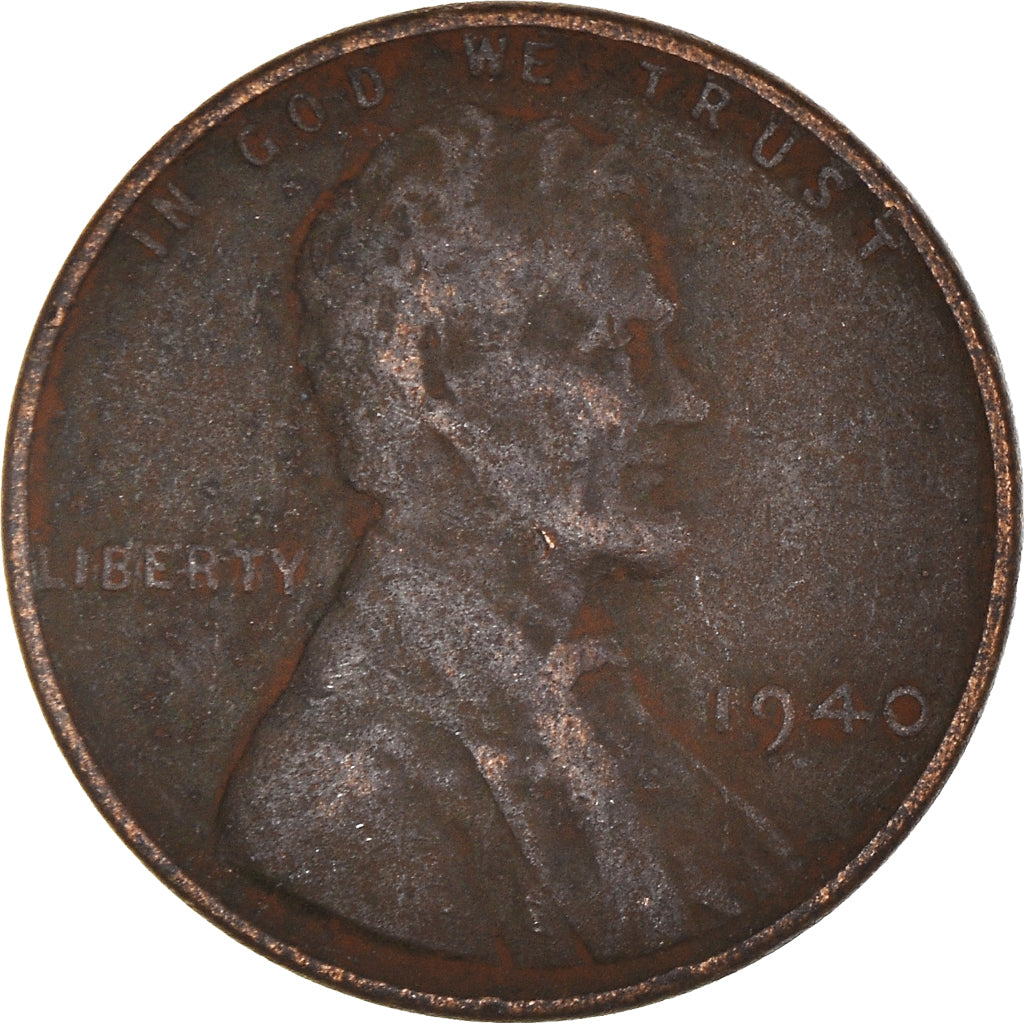 Coin, United States, Cent, 1940