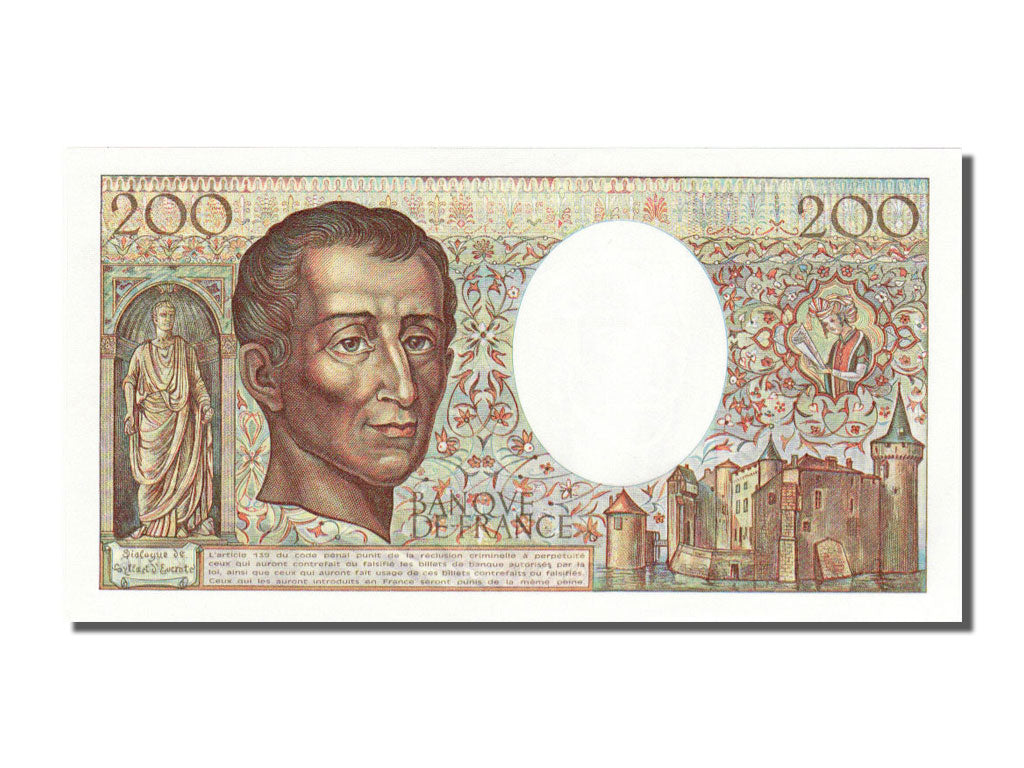 Banknote, France, 200 Francs, 200 F 1981-1994 ''Montesquieu'', 1983, UNC(65-70)