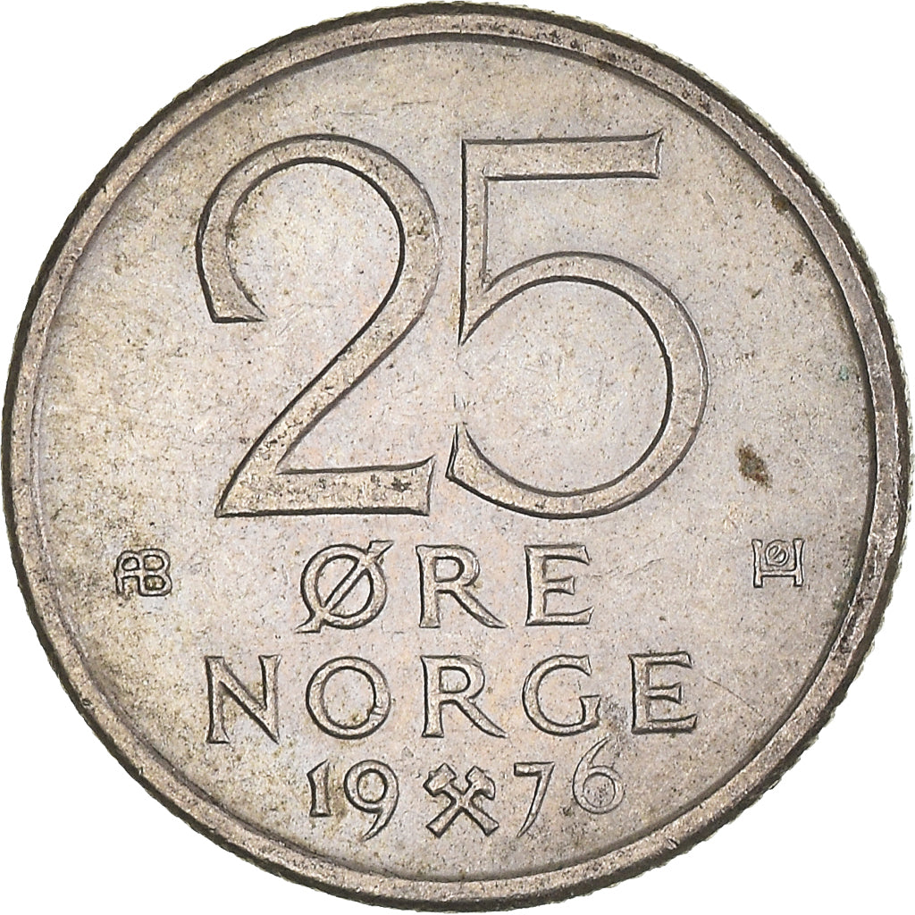 Moneda, Noruega, 25 Öre, 1976