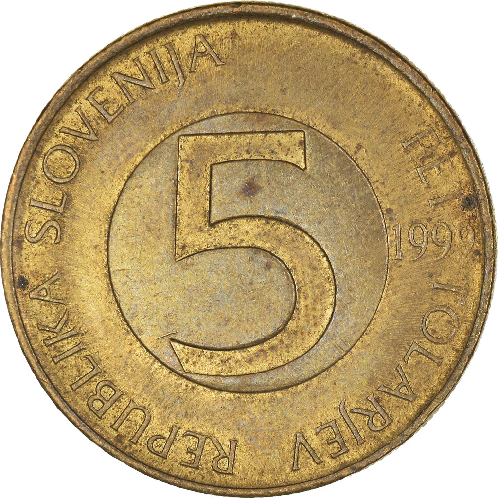Munten, Slovenië, 5 Tolarjev, 1999