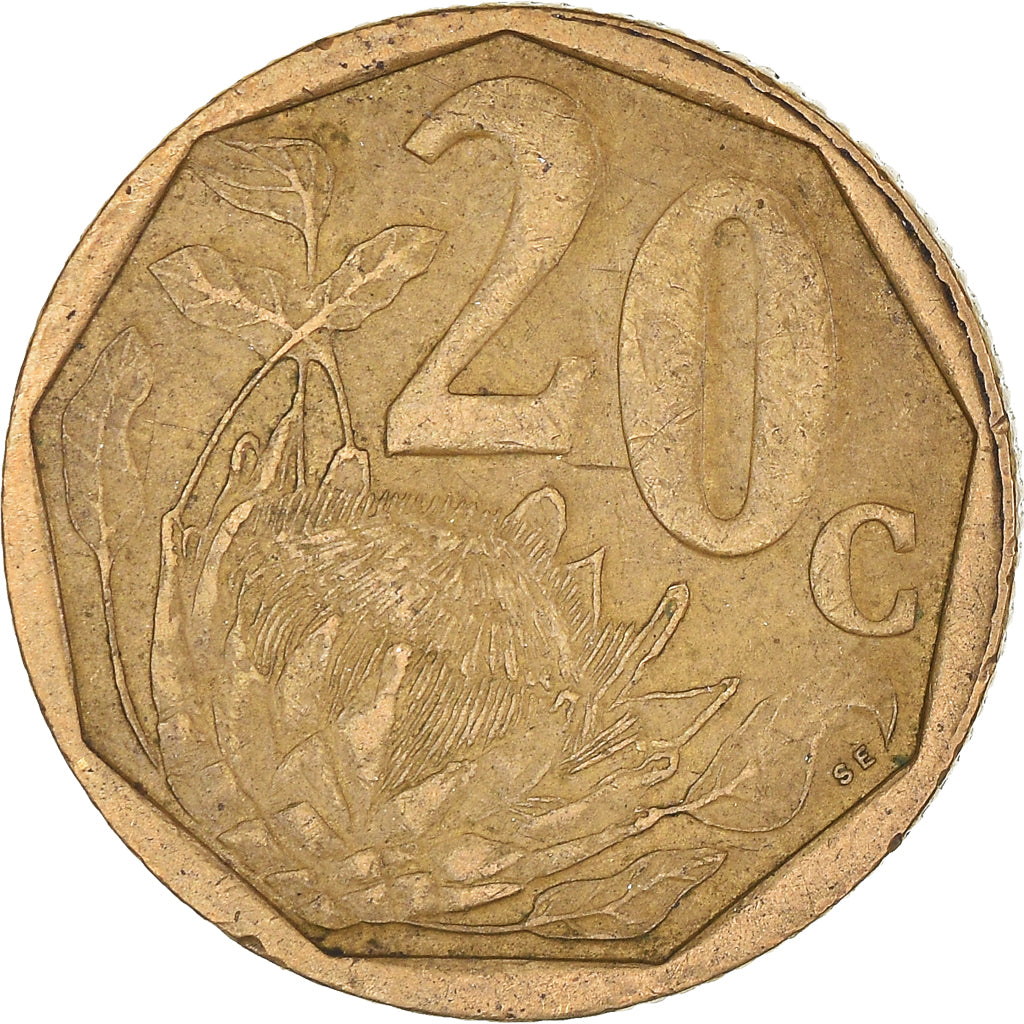 Moneta, Sudafrica, 20 Cents, 2002