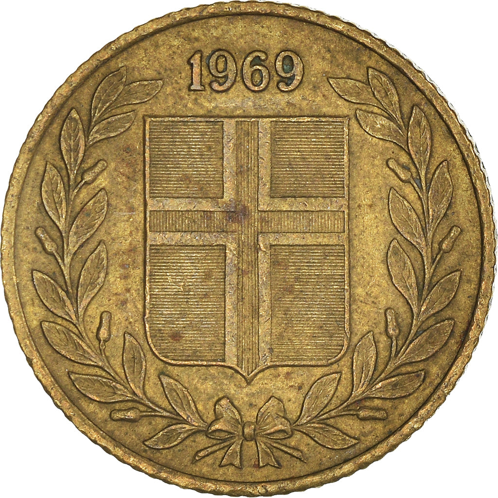 Munten, IJsland, 50 Aurar, 1969