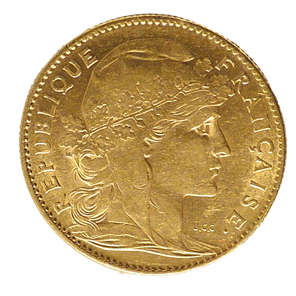 FRANCE, Marianne, 10 Francs, 1905, Paris, KM #846, AU(50-53), Gold, Gadoury...