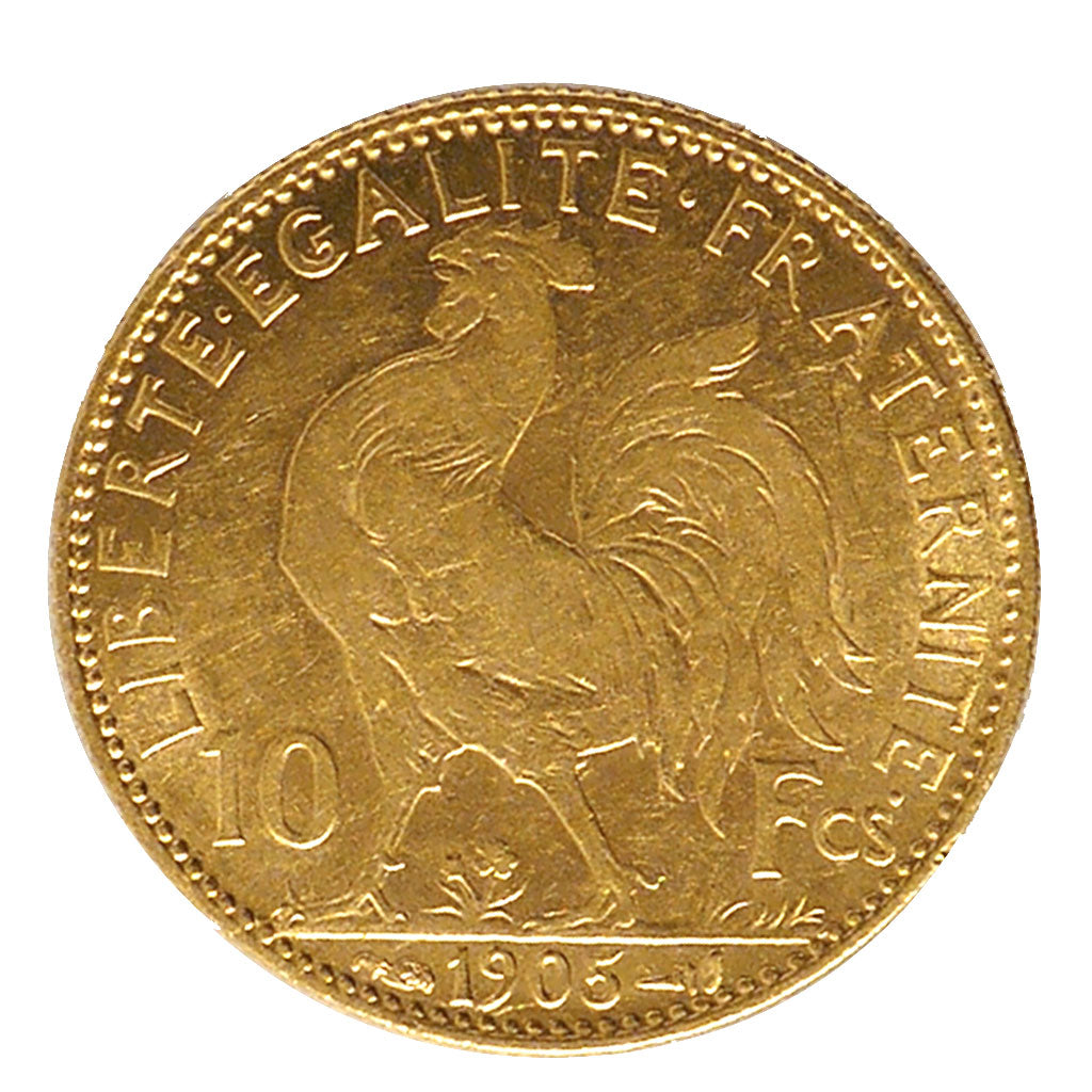 FRANCE, Marianne, 10 Francs, 1905, Paris, KM #846, AU(50-53), Gold, Gadoury...