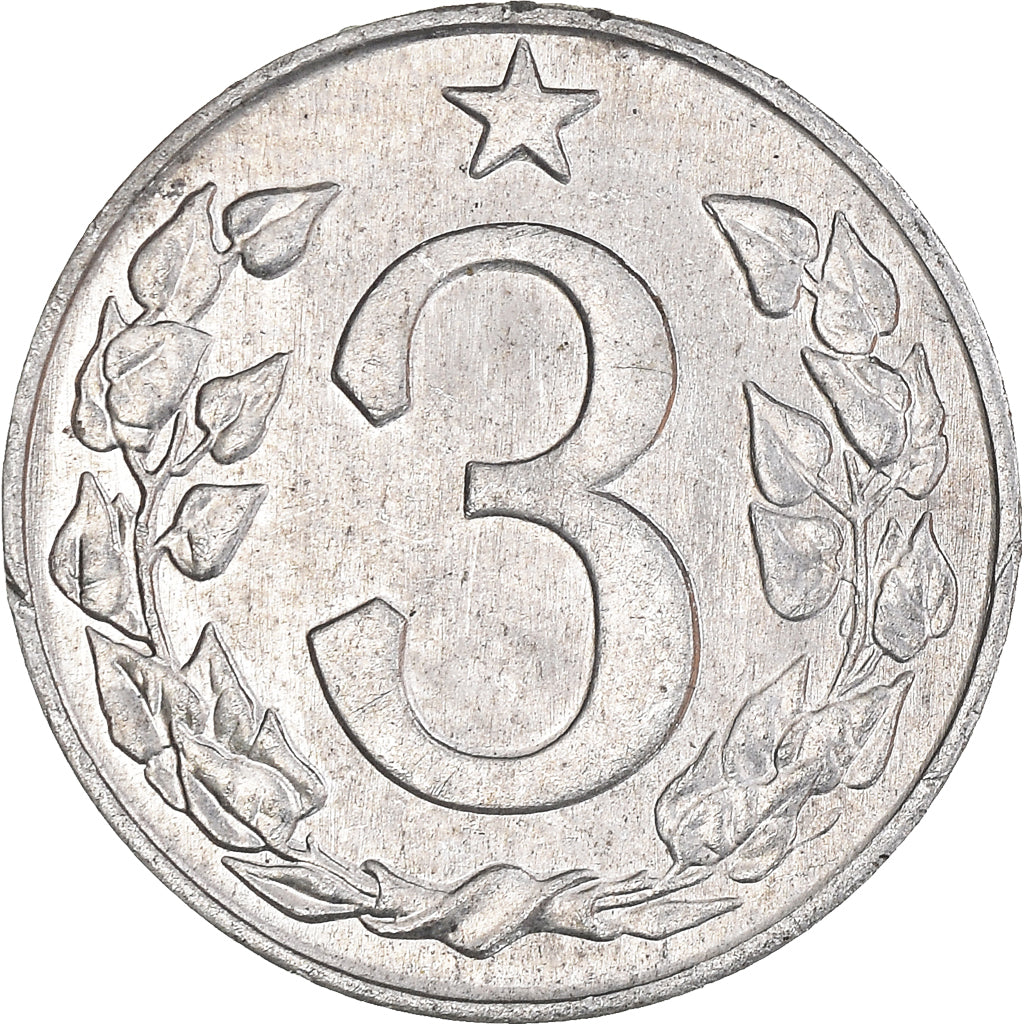 Coin, Czechoslovakia, 3 Halere, 1963