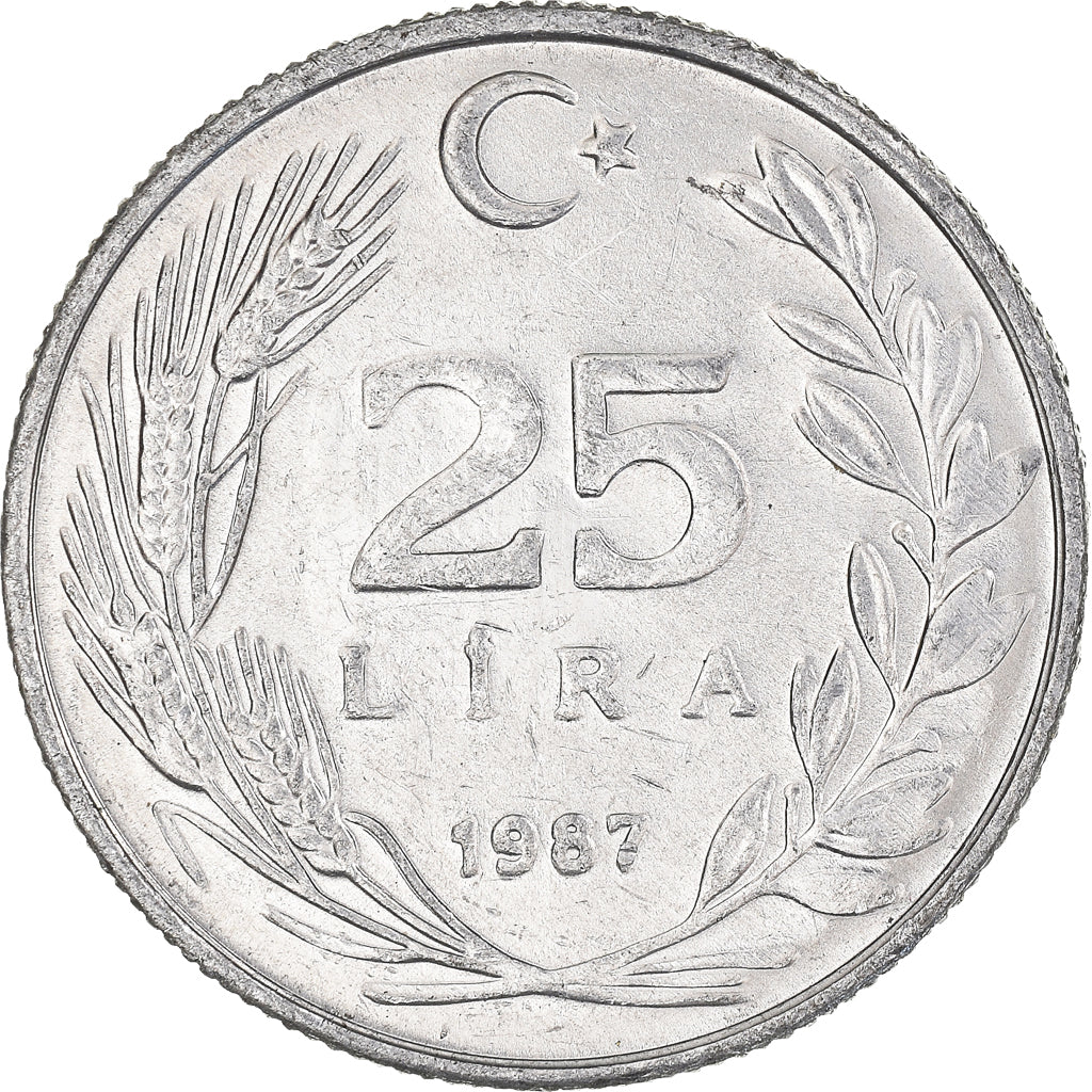 Coin, Turkey, 25 Lira, 1987