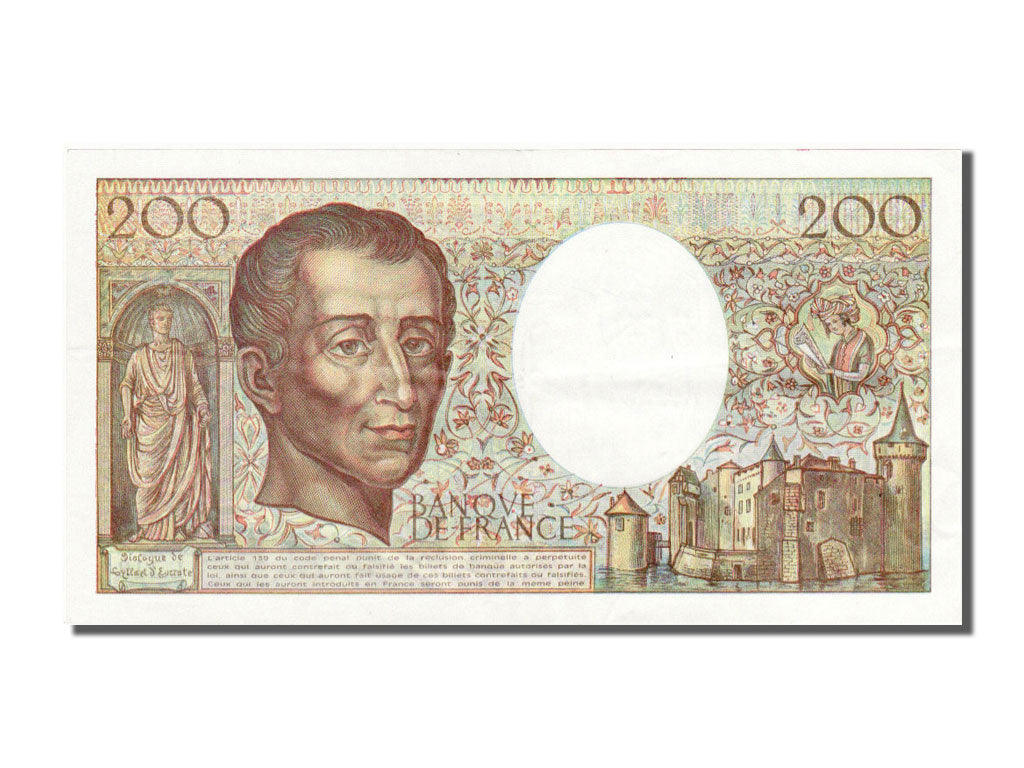 Banknote, France, 200 Francs, 200 F 1981-1994 ''Montesquieu'', 1990, UNC(63)