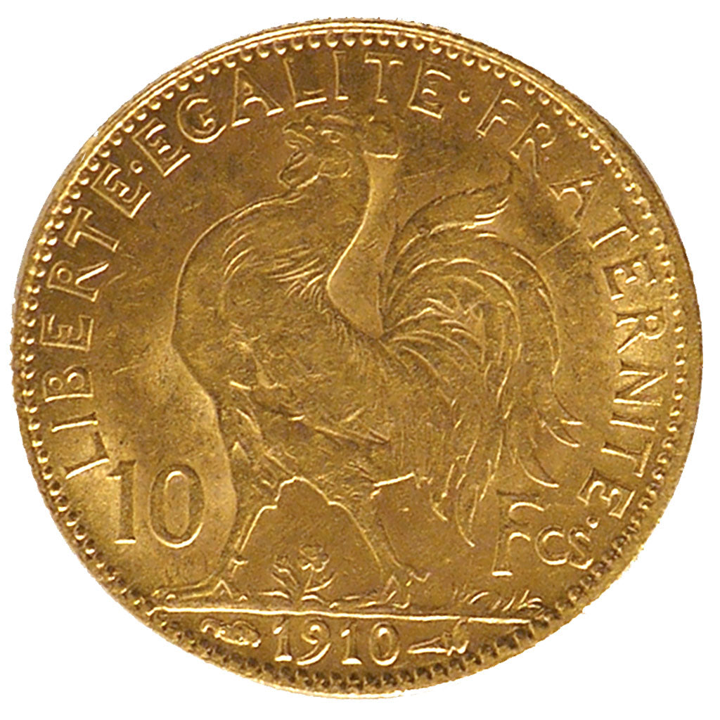 Francia, Marianne, 10 Francs, 1910, Paris, BB+, Oro, KM:846, Gadoury:1017