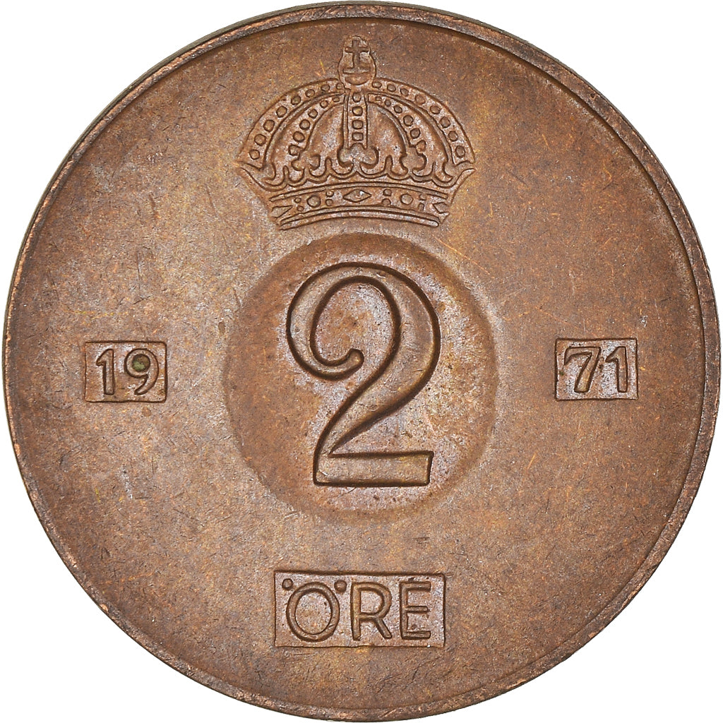 Coin, Sweden, 2 Öre, 1971
