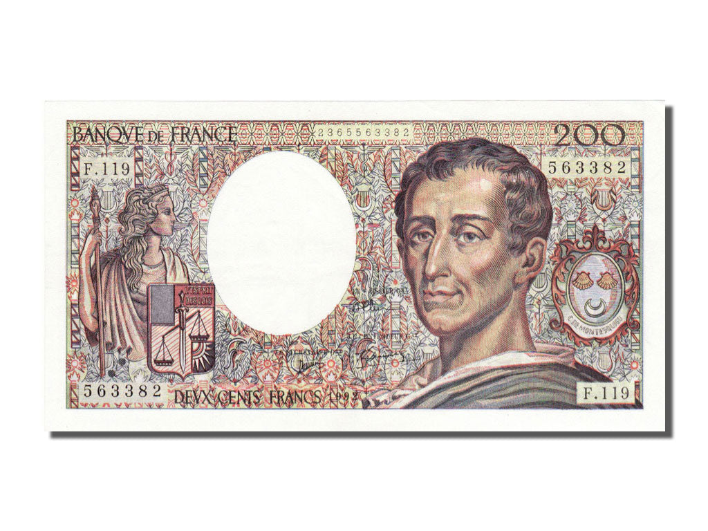 Billet, France, 200 Francs, 200 F 1981-1994 ''Montesquieu'', 1992, SUP+