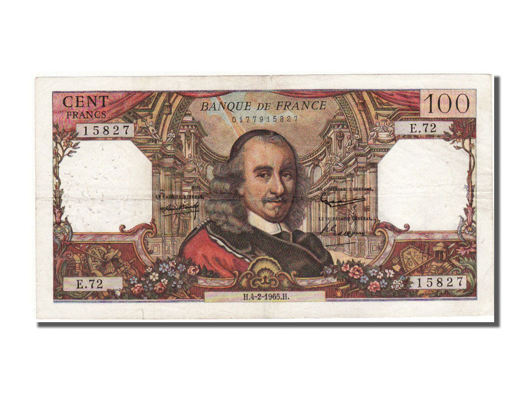 France, 100 Francs, 100 F 1964-1979 ''Corneille'', 1965, KM #149a, 1965-02-04,..