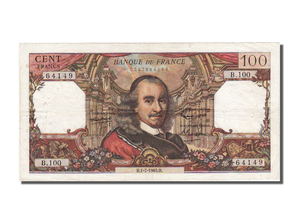 France, 100 Francs, 100 F 1964-1979 ''Corneille'', 1965, KM #149a, 1965-07-01,..