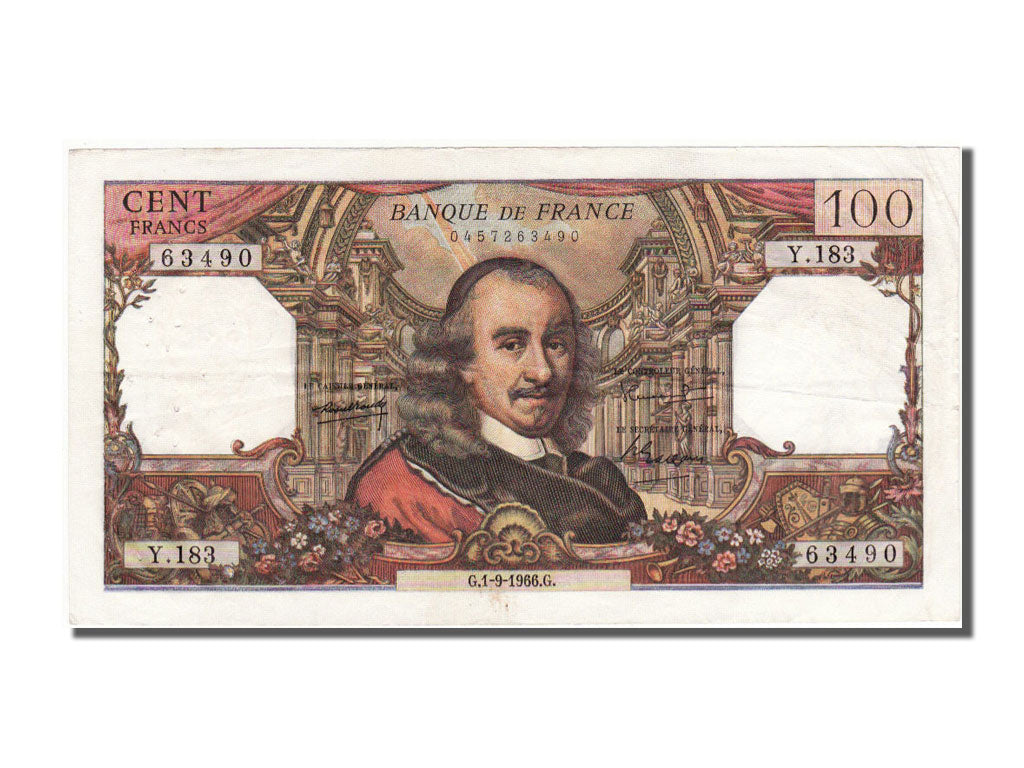 France, 100 Francs, 100 F 1964-1979 ''Corneille'', 1966, KM #149b, 1966-09-01,..