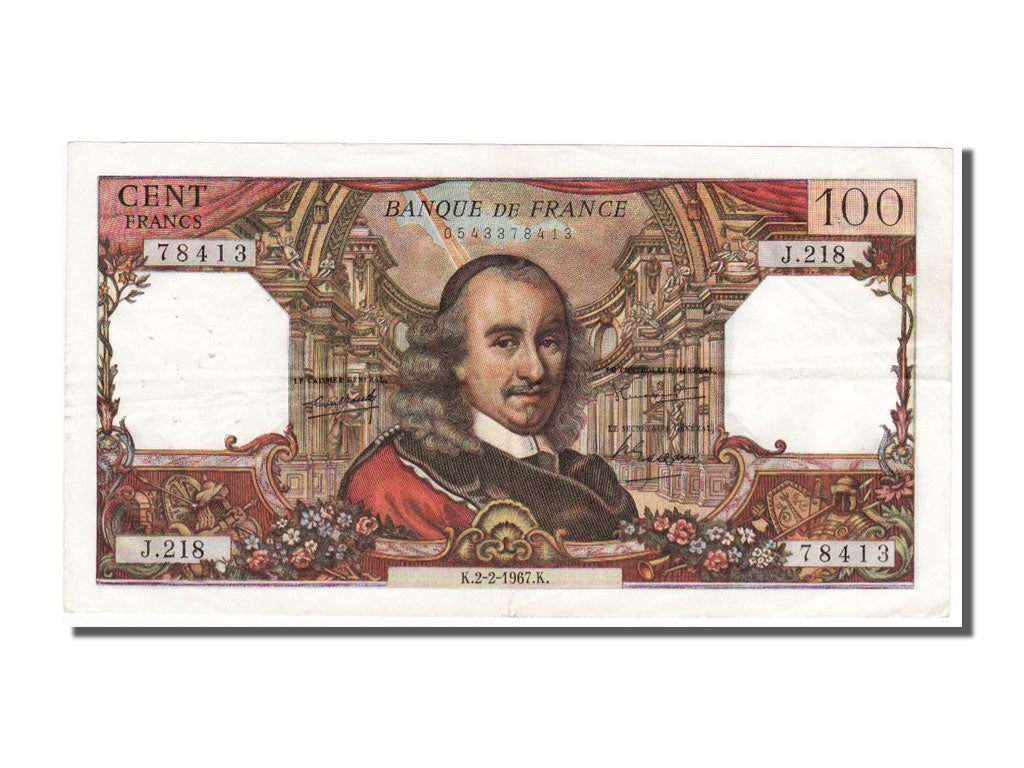 Banknote, France, 100 Francs, 100 F 1964-1979 ''Corneille'', 1967, 1967-02-02