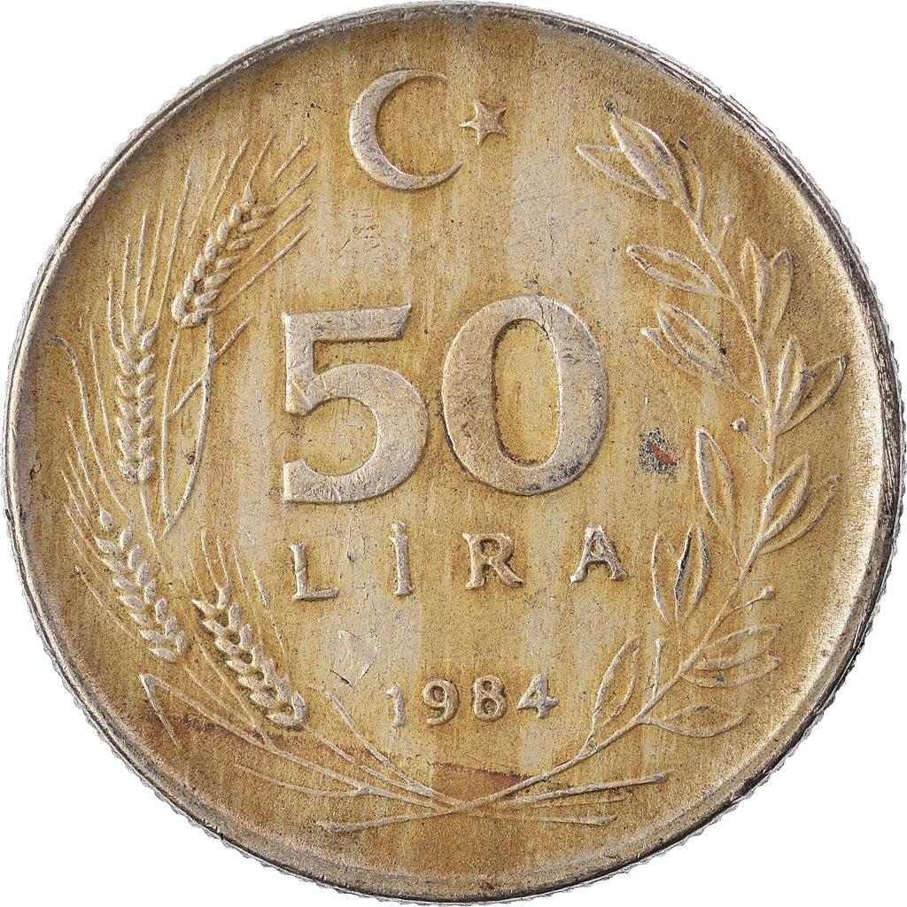 Coin, Turkey, 50 Lira, 1984