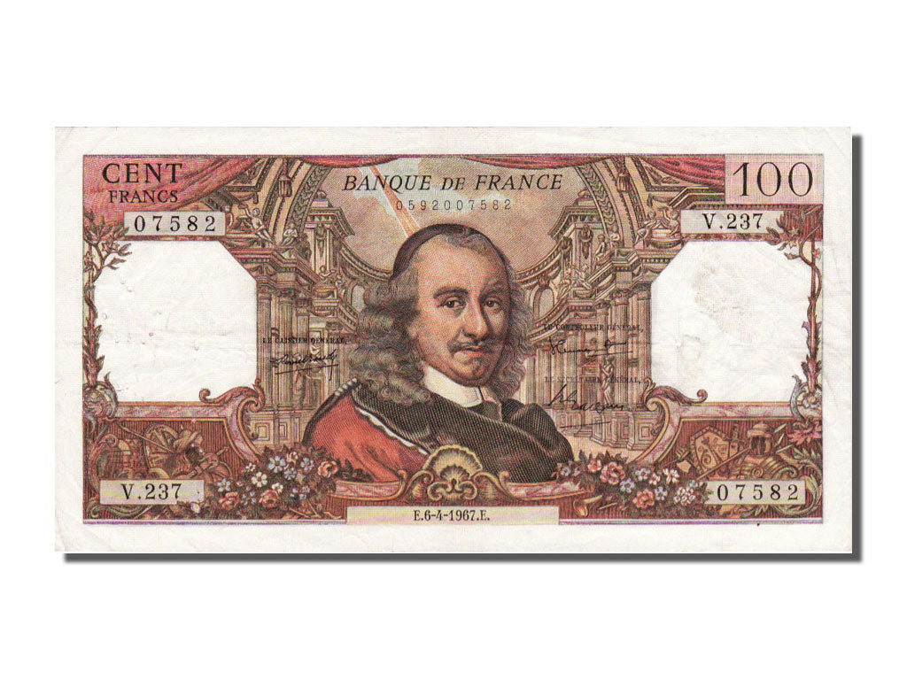 Banknote, France, 100 Francs, 100 F 1964-1979 ''Corneille'', 1967, 1967-04-06