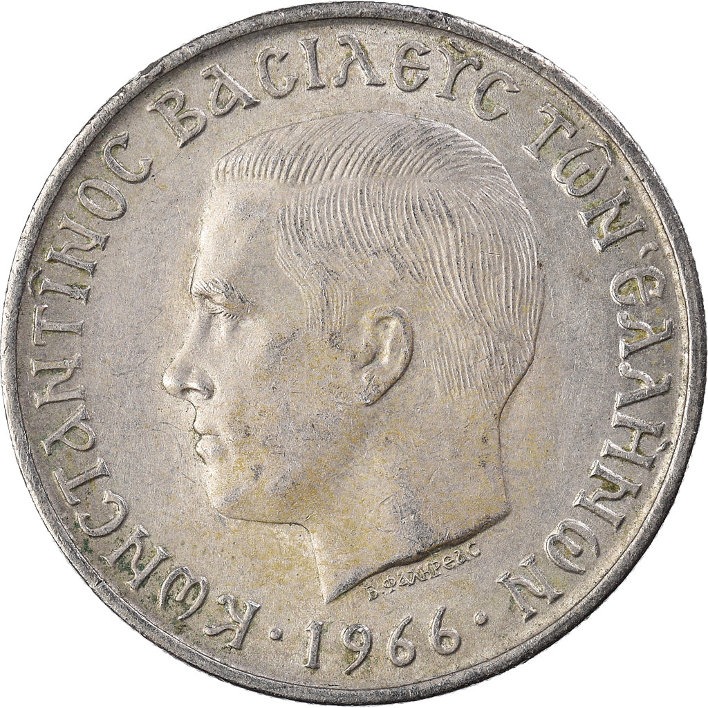 Moneta, Grecia, 5 Drachmai, 1966