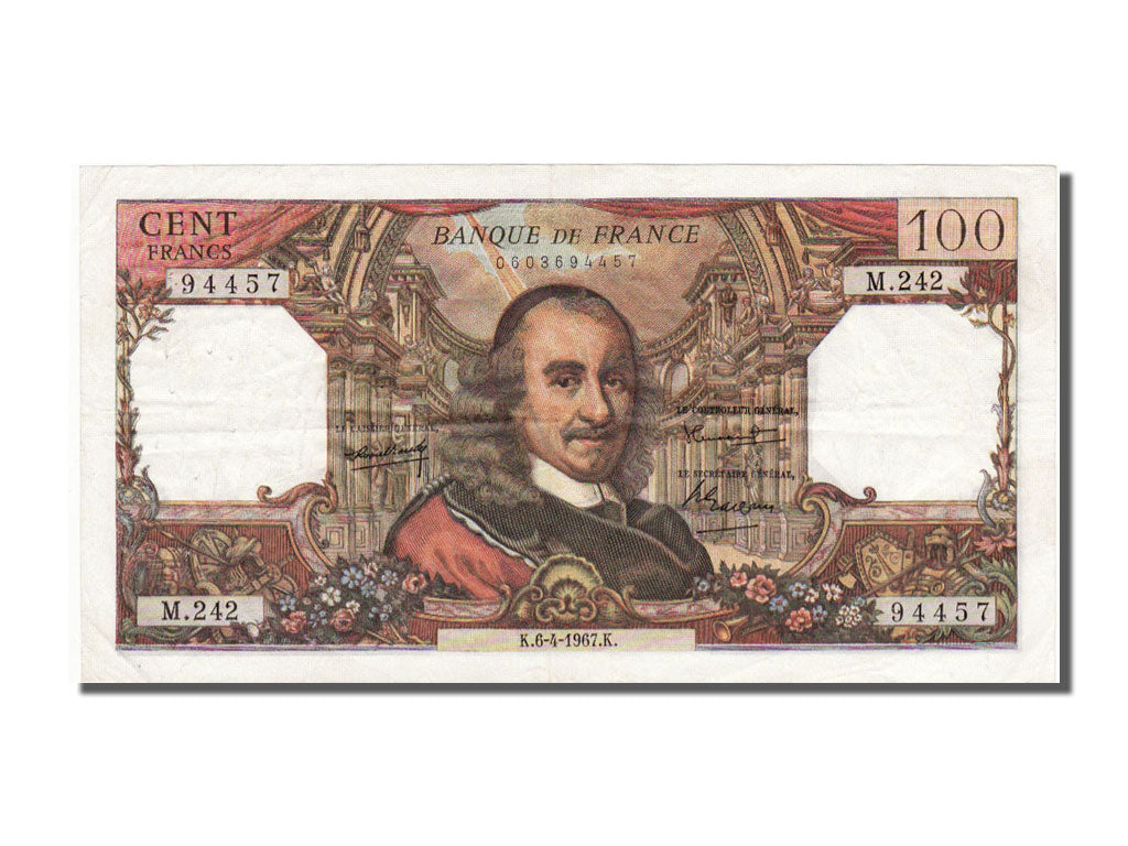 Banknote, France, 100 Francs, 100 F 1964-1979 ''Corneille'', 1967, 1967-04-06