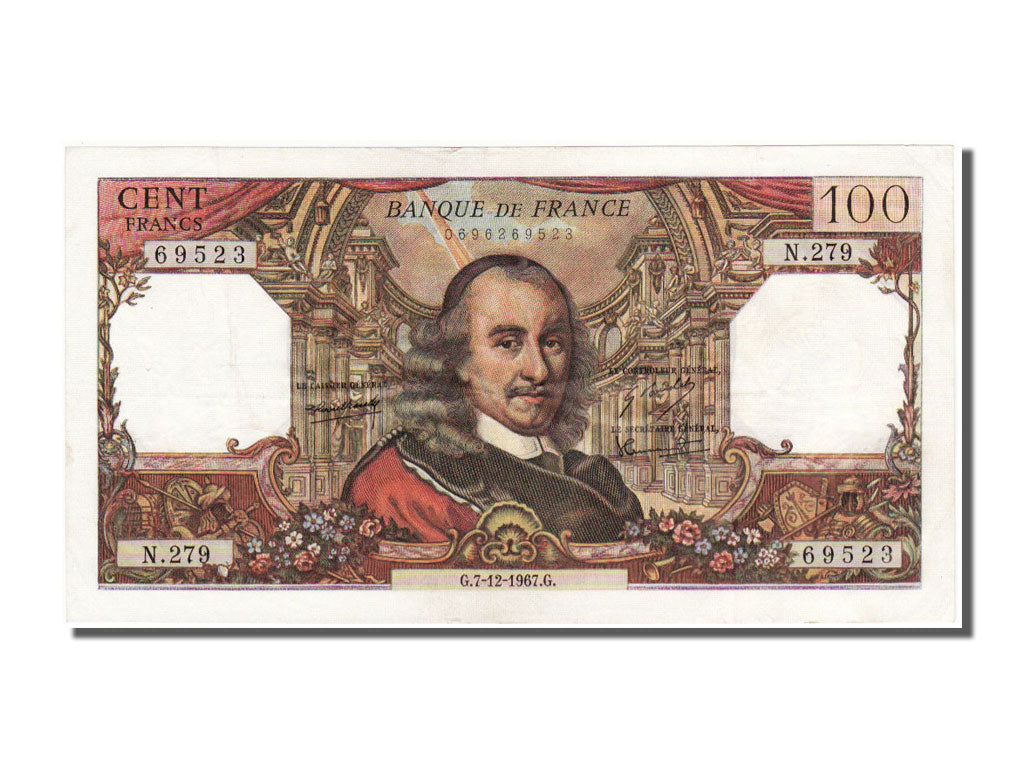 Francia, 100 Francs, 100 F 1964-1979 ''Corneille'', 1967, KM:149c, 1967-12-07...
