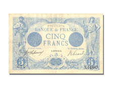France, 5 Francs, 5 F 1912-1917 ''Bleu'', 1916, KM #70, 1916-11-13, AU(50-53),..