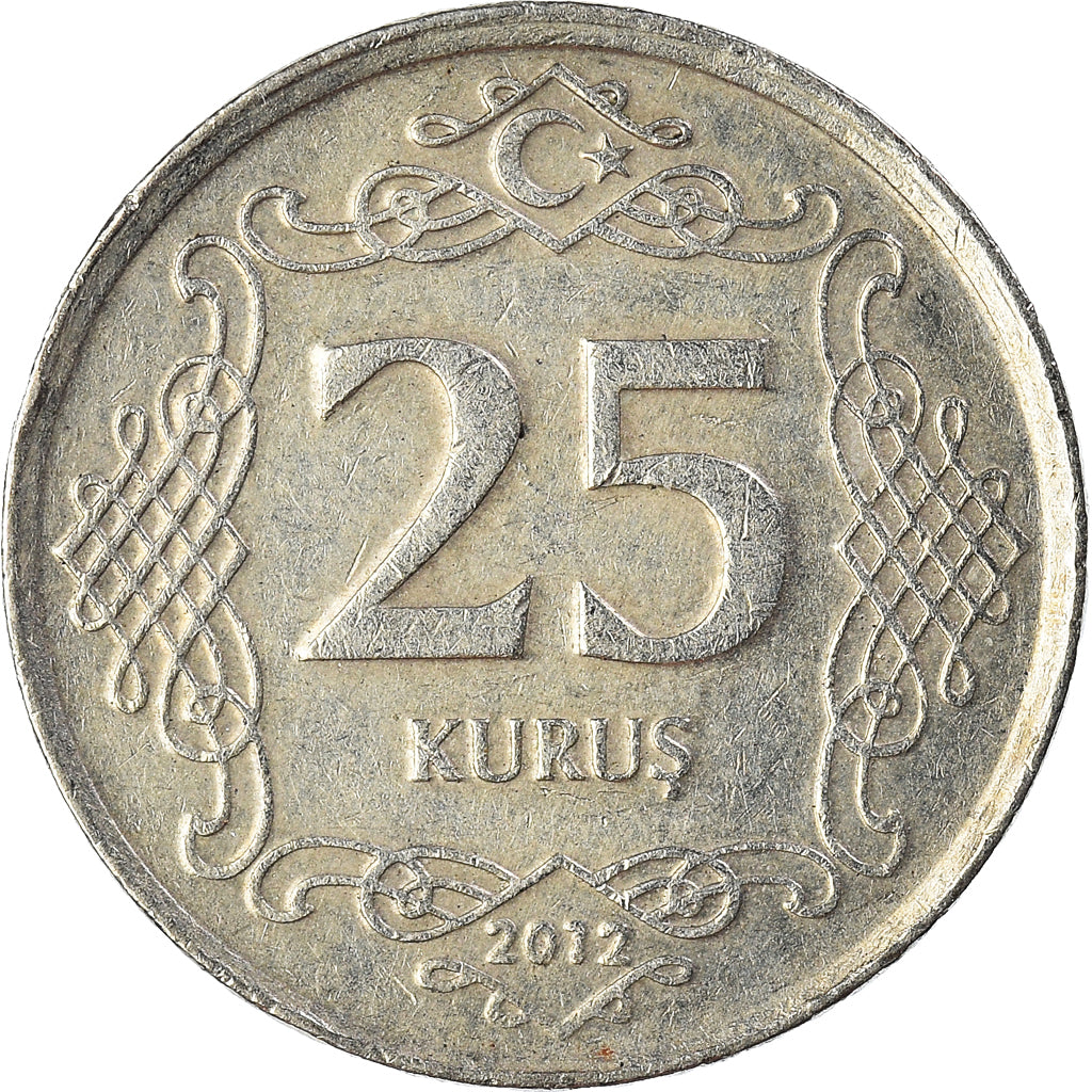 Coin, Turkey, 25 Kurus, 2012