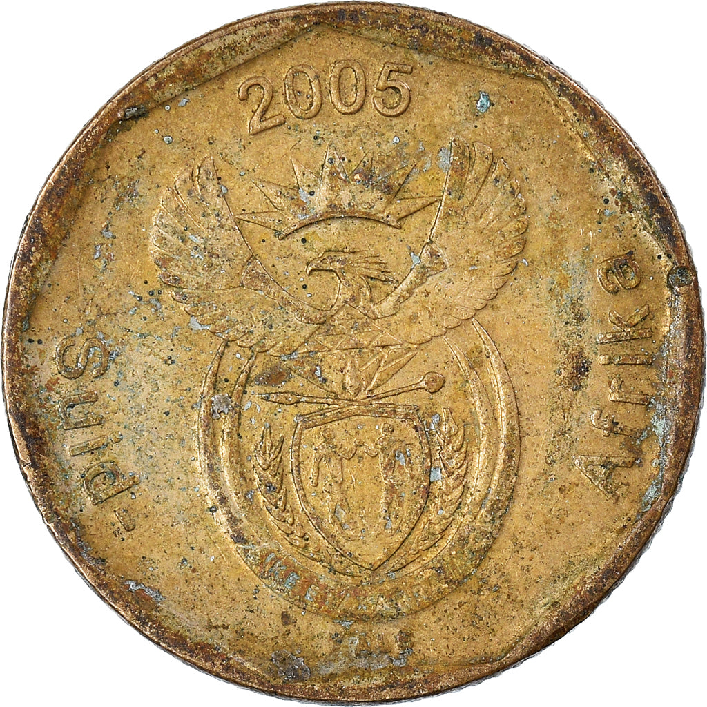 Coin, South Africa, 20 Cents, 2005