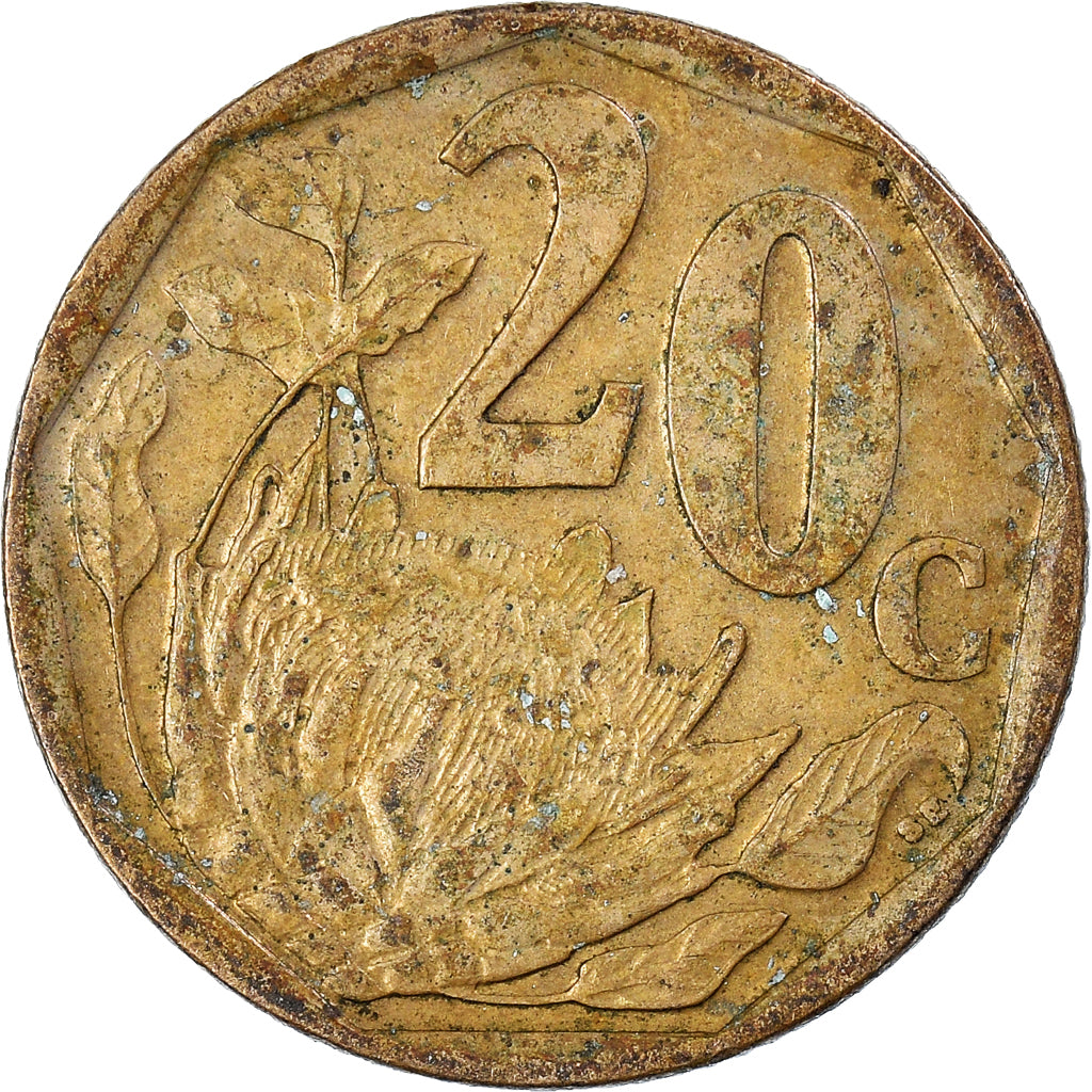 Coin, South Africa, 20 Cents, 2005
