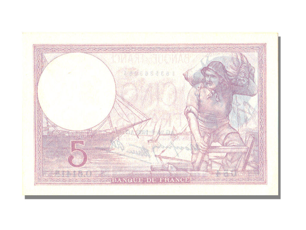 France, 5 Francs, 1939, KM #83, 1939-08-24, UNC(65-70), O.61415, Fayette #4.7