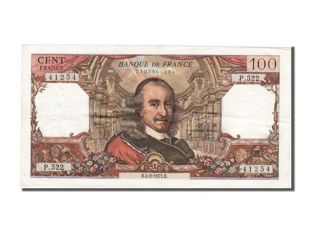 France, 100 Francs, 100 F 1964-1979 ''Corneille'', 1971, KM #149c, 1971-02-04,..