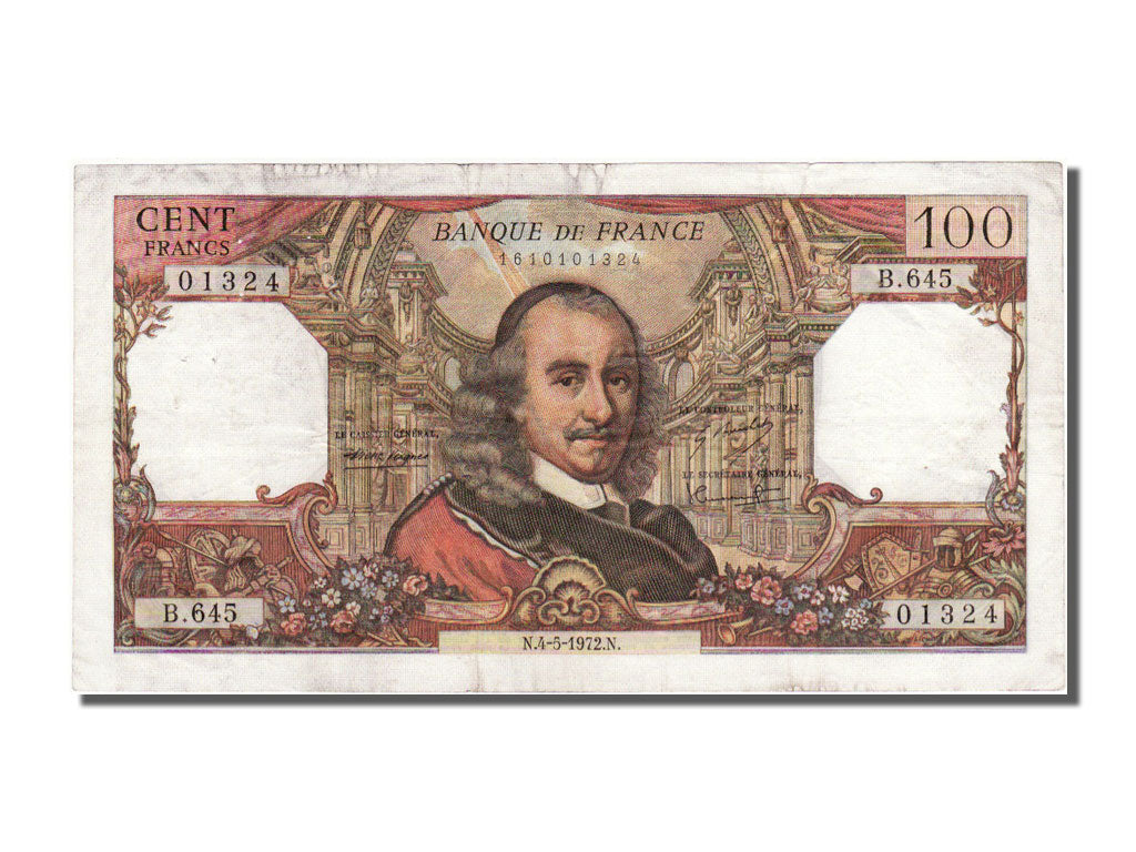 France, 100 Francs, 100 F 1964-1979 ''Corneille'', 1972, KM #149d, 1972-05-04,..