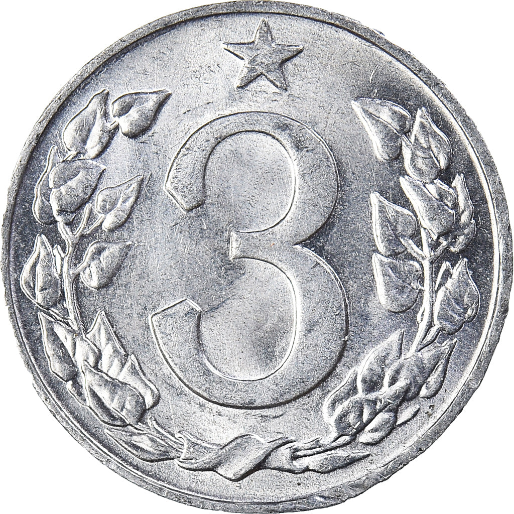 Munten, Tsjecho-Slowakije, 3 Halere, 1963