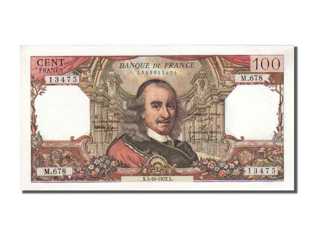 Billete, Francia, 100 Francs, 100 F 1964-1979 ''Corneille'', 1972, 1972-10-05