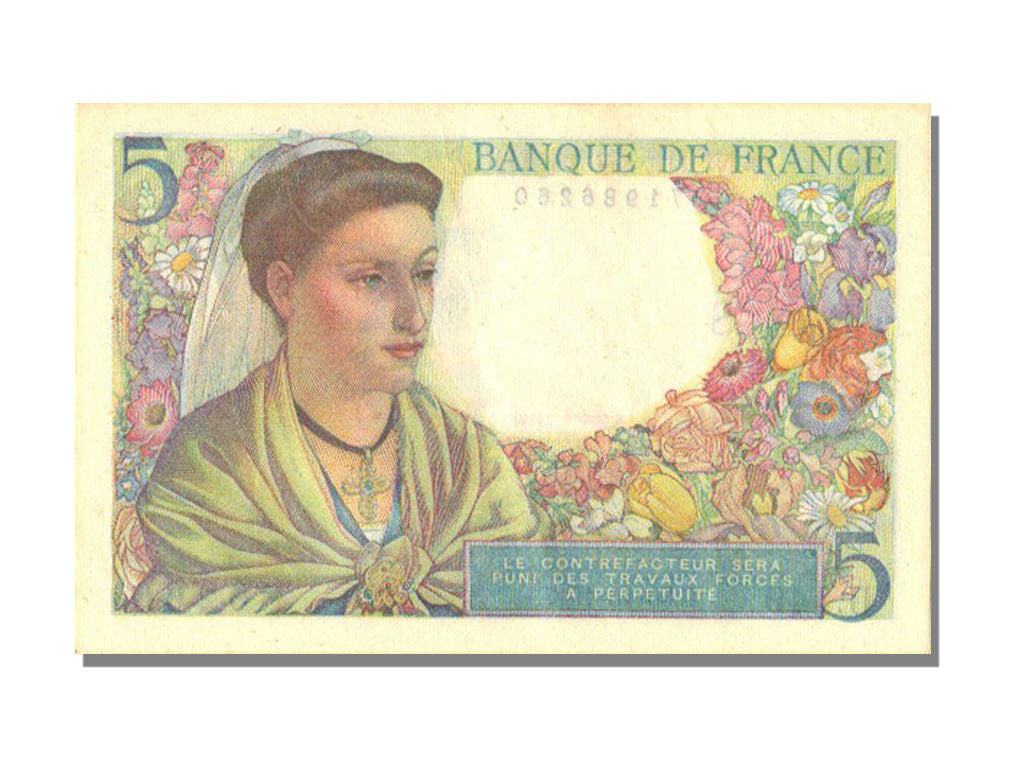 France, 5 Francs, 5 F 1943-1947 ''Berger'', 1947, KM #98b, 1947-10-30,...