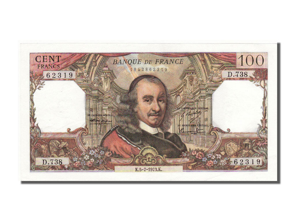 France, 100 Francs, 100 F 1964-1979 ''Corneille'', 1973, KM #149d, 1973-07-05,..