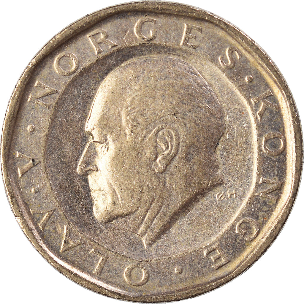 Moneda, Noruega, 10 Kroner, 1986